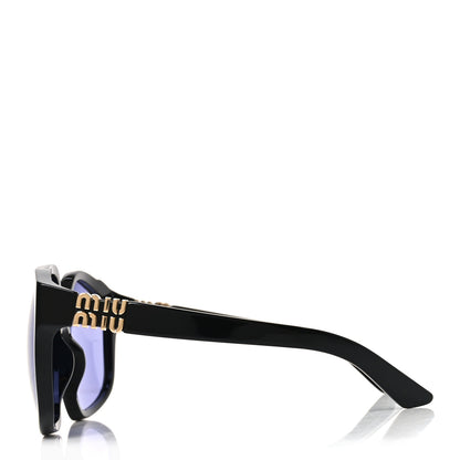 Miu Miu Acetate Square Sunglasses SMU A07 Black Violet 4 of 7