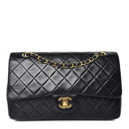Chanel Lambskin Quilted Medium Double Flap Black 1 of 8
