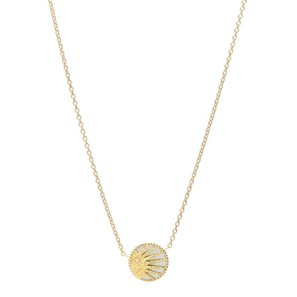 Christian Dior 18K Yellow White Gold Diamond Black Onyx Mother of Pearl Rose Celeste Pendant Necklace 1 of 8