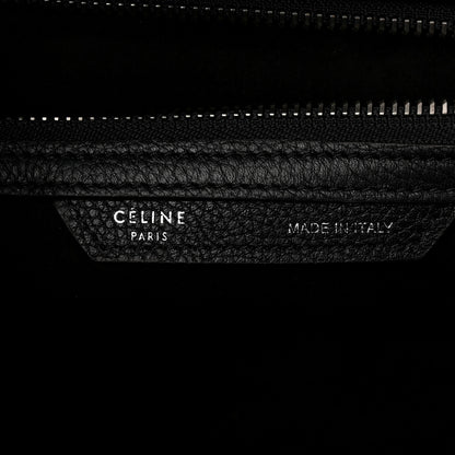 Celine Drummed Calfskin Mini Luggage Black 6 of 9