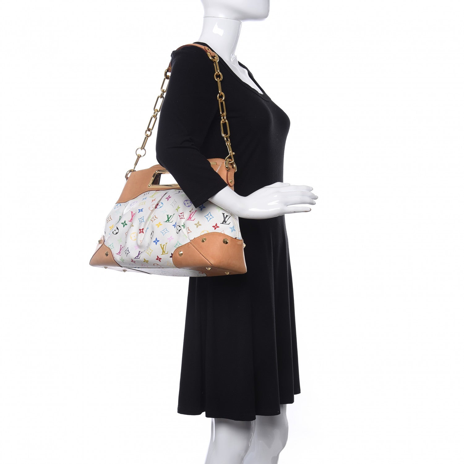Louis Vuitton Monogram Multicolor Judy GM White 2 of 9