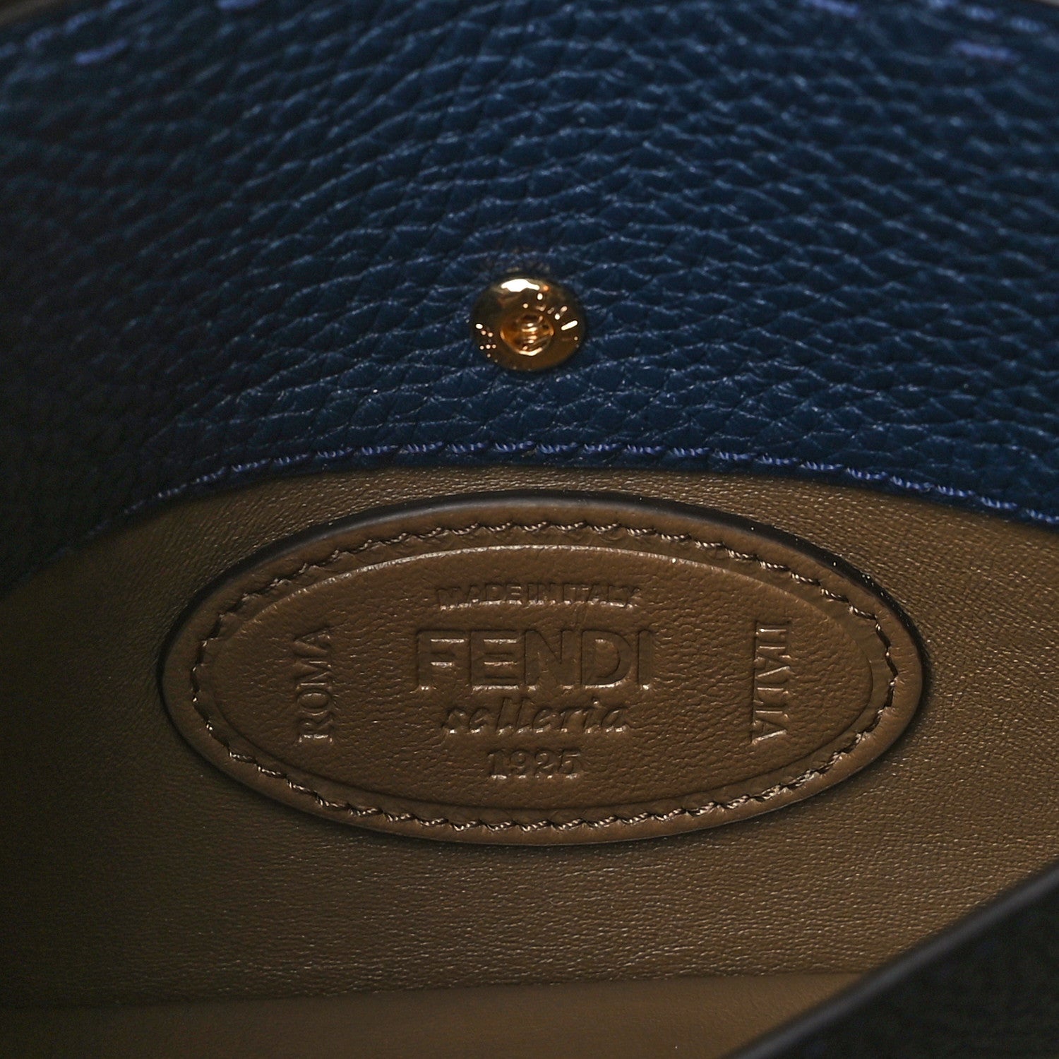 Fendi Cuoio Romano Selleria Baguette Dark Blue 6 of 9