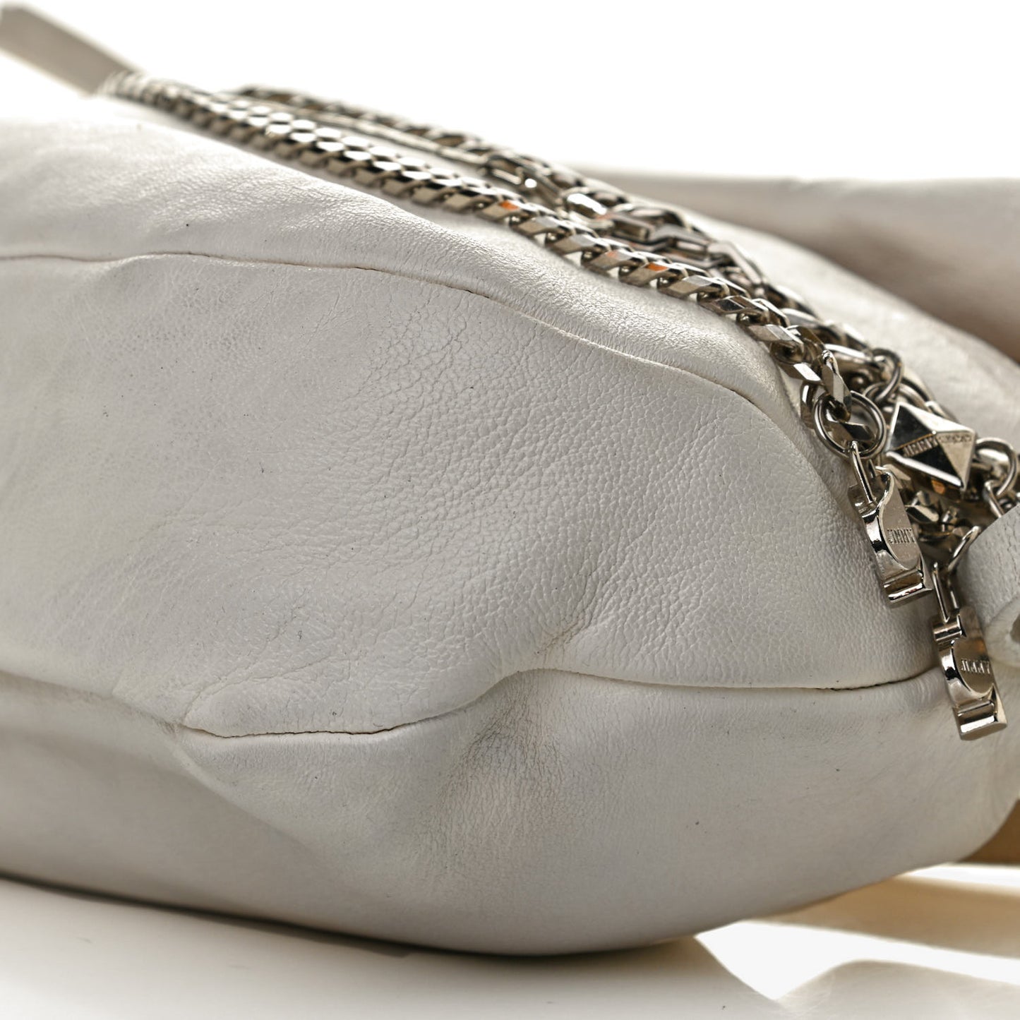 Lambskin Small Biker Hobo White