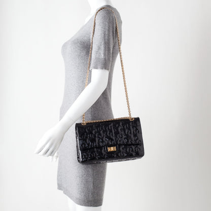 Chanel Crackled Patent Calfskin Puzzle 2.55 Reissue 226 Flap Black 2 of 10