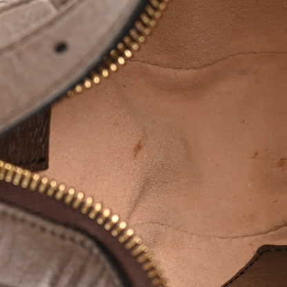 Gucci GG Supreme Monogram Textured Calfskin Web Mini Ophidia Half Moon Hobo Beige Ebony New Acero 13 of 19
