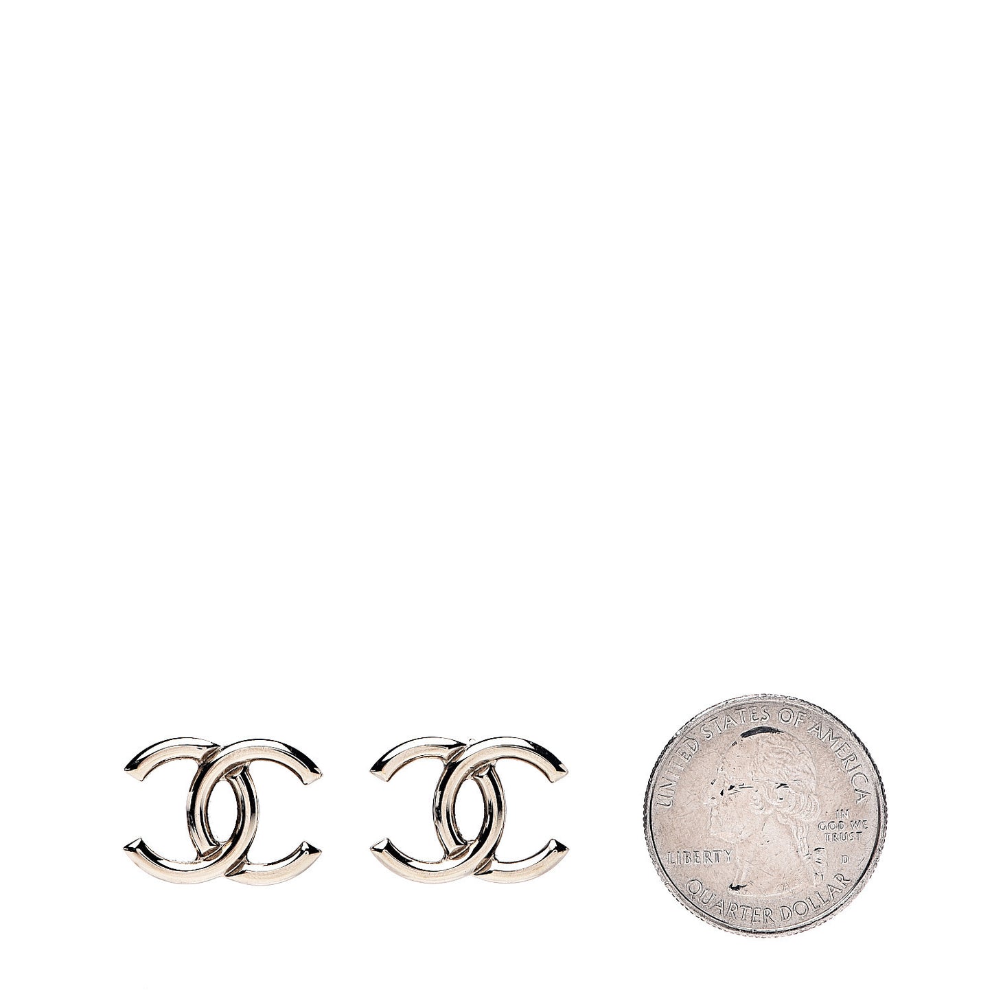 Metal CC Earrings Gold