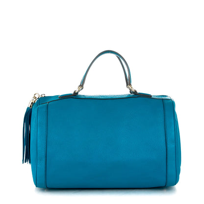 Gucci Calfskin Medium Soho Boston Riviera Blue 1 of 7