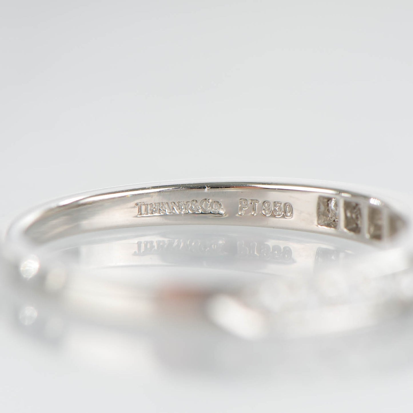 Platinum Diamond Half Circle Wedding Band Ring 6.75