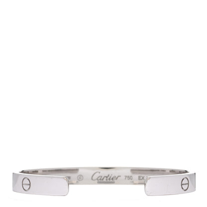 Cartier 18K White Gold LOVE Cuff Bracelet 16 2 of 3