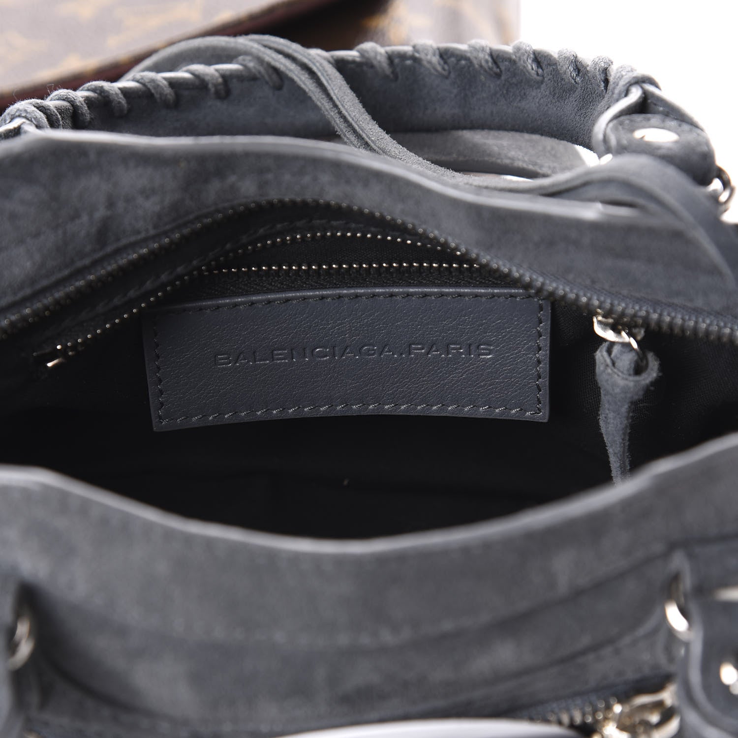 Balenciaga Baby Daim Suede Marble Hardware Mini City Grey 9 of 11