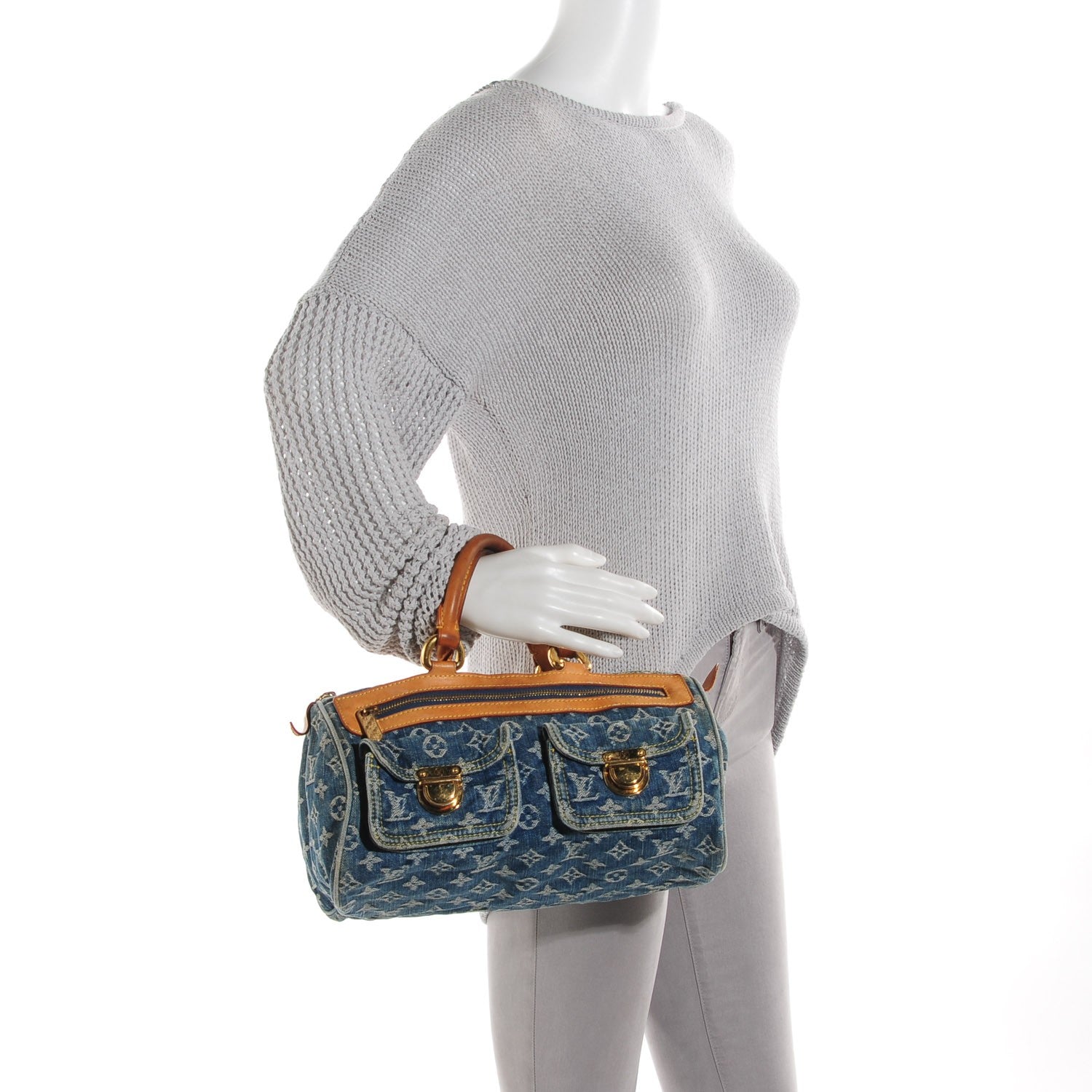 Louis Vuitton Monogram Denim Neo Speedy Blue 2 of 7