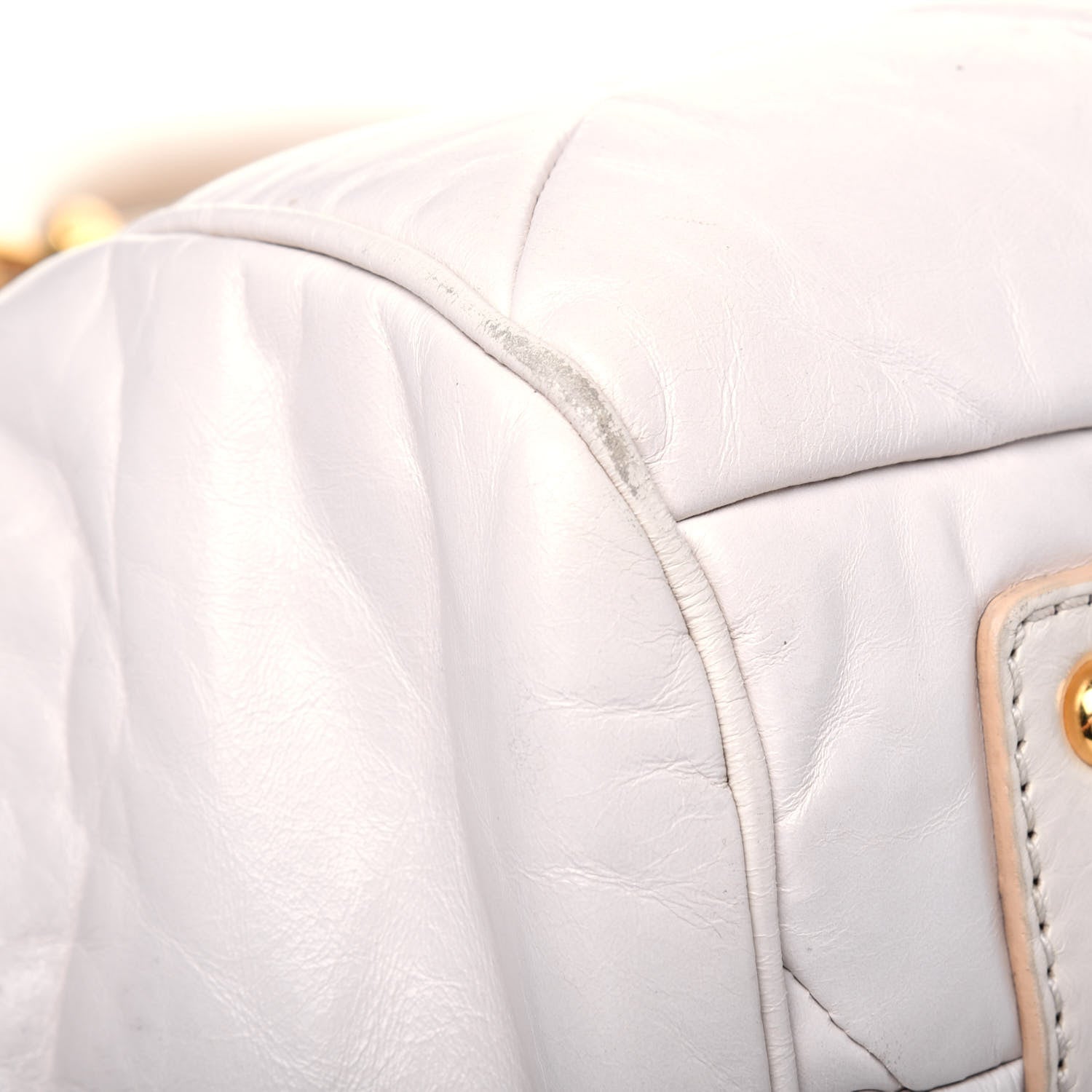 Marc Jacobs Calfskin Quilted Stam White 16 of 37