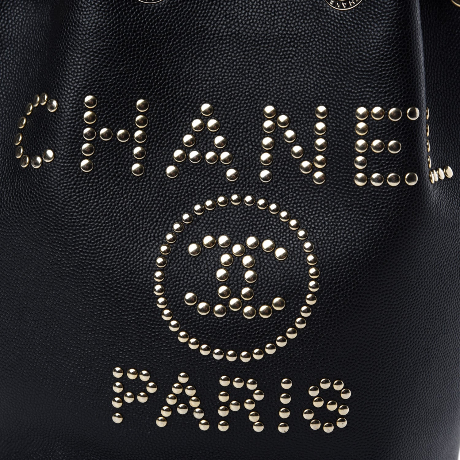 Chanel Caviar Deauville Drawstring Bucket Bag Black 10 of 10