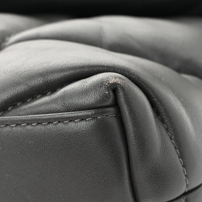 Saint Laurent Lambskin Quilted Toy Loulou Puffer Monogram Chain Satchel Fog 12 of 13