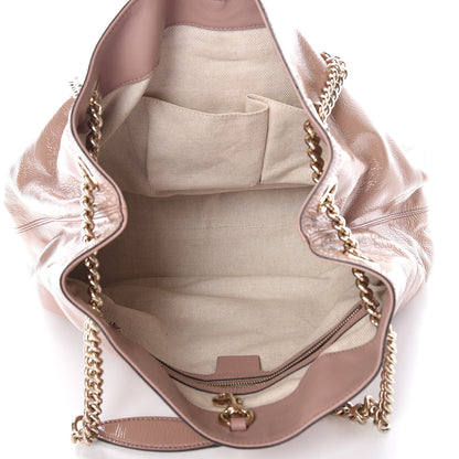 Gucci Patent Medium Soho Chain Shoulder Bag Dark Cipria 5 of 10