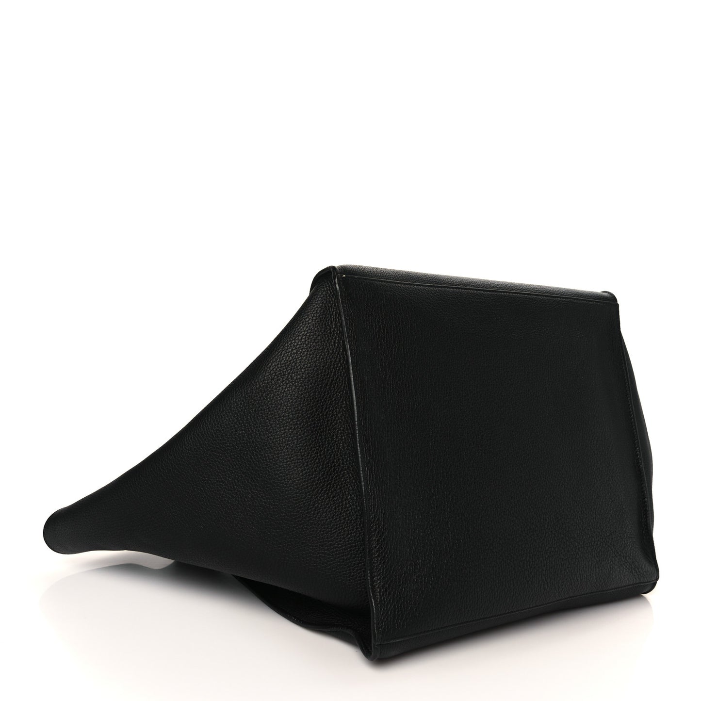 Supple Grained Calfskin Medium Big Bag Black