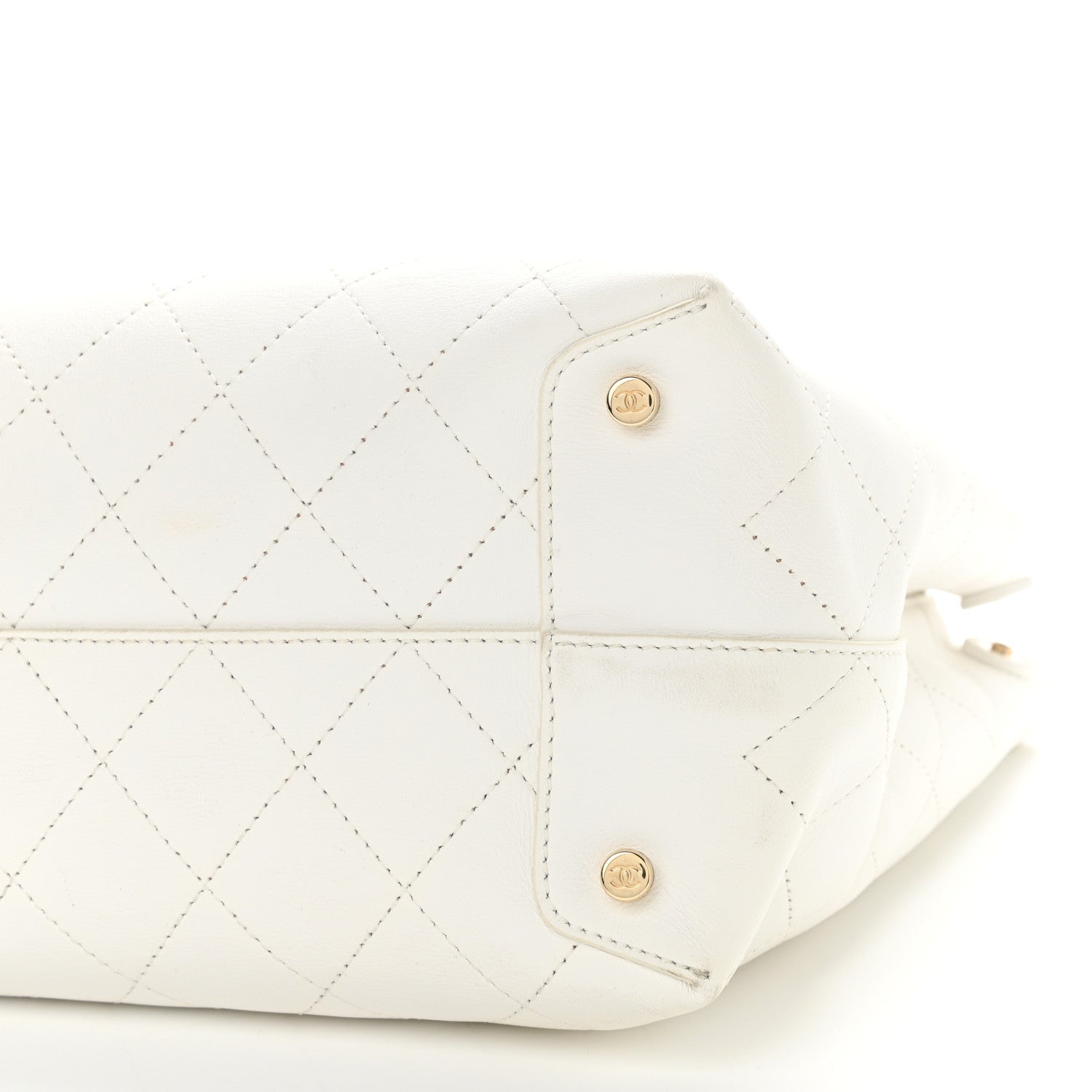 Chanel Calfskin Large Serial Shopper Tote White 9 of 9