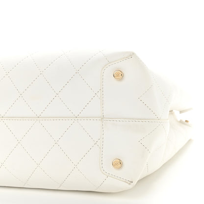 Chanel Calfskin Large Serial Shopper Tote White 9 of 9