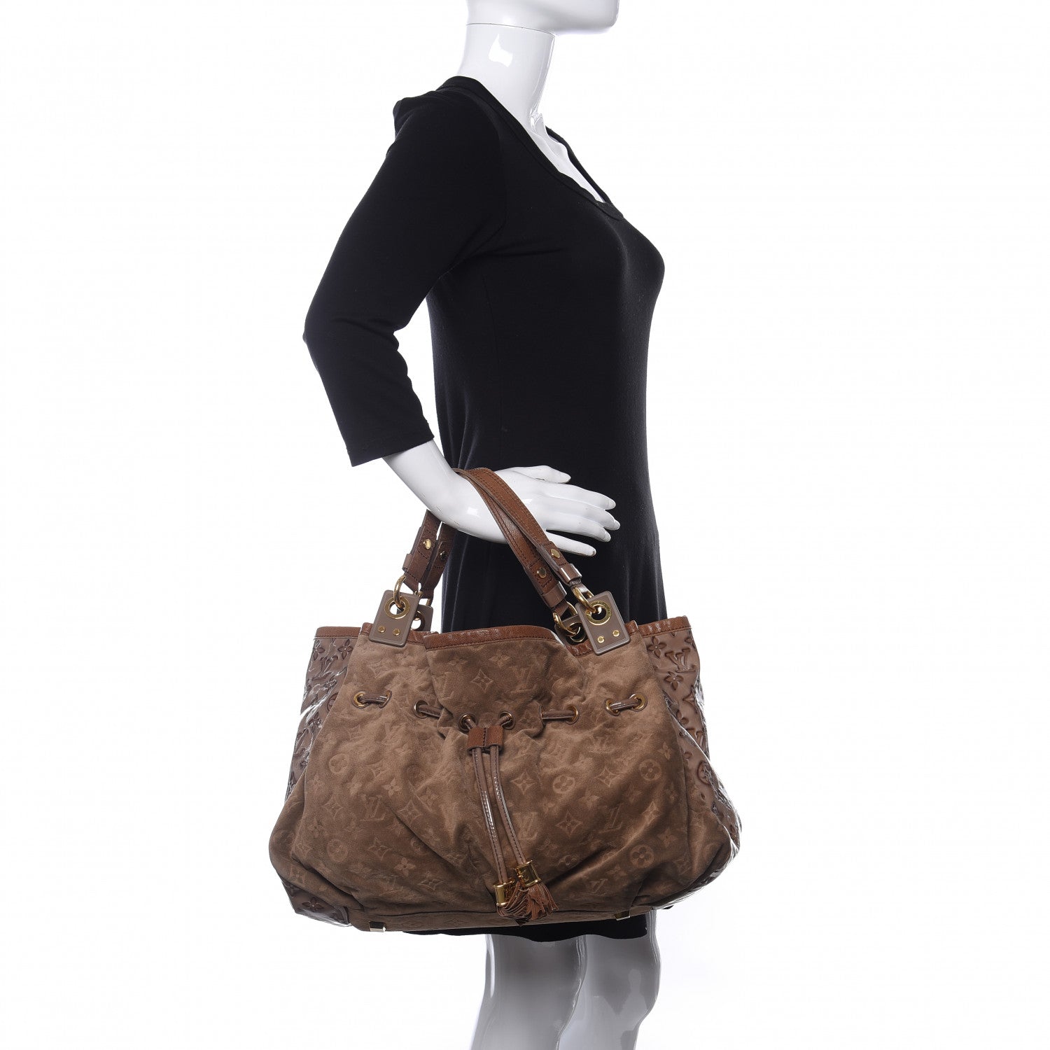 Louis Vuitton Suede Patent Monogram Irene Brown 2 of 10