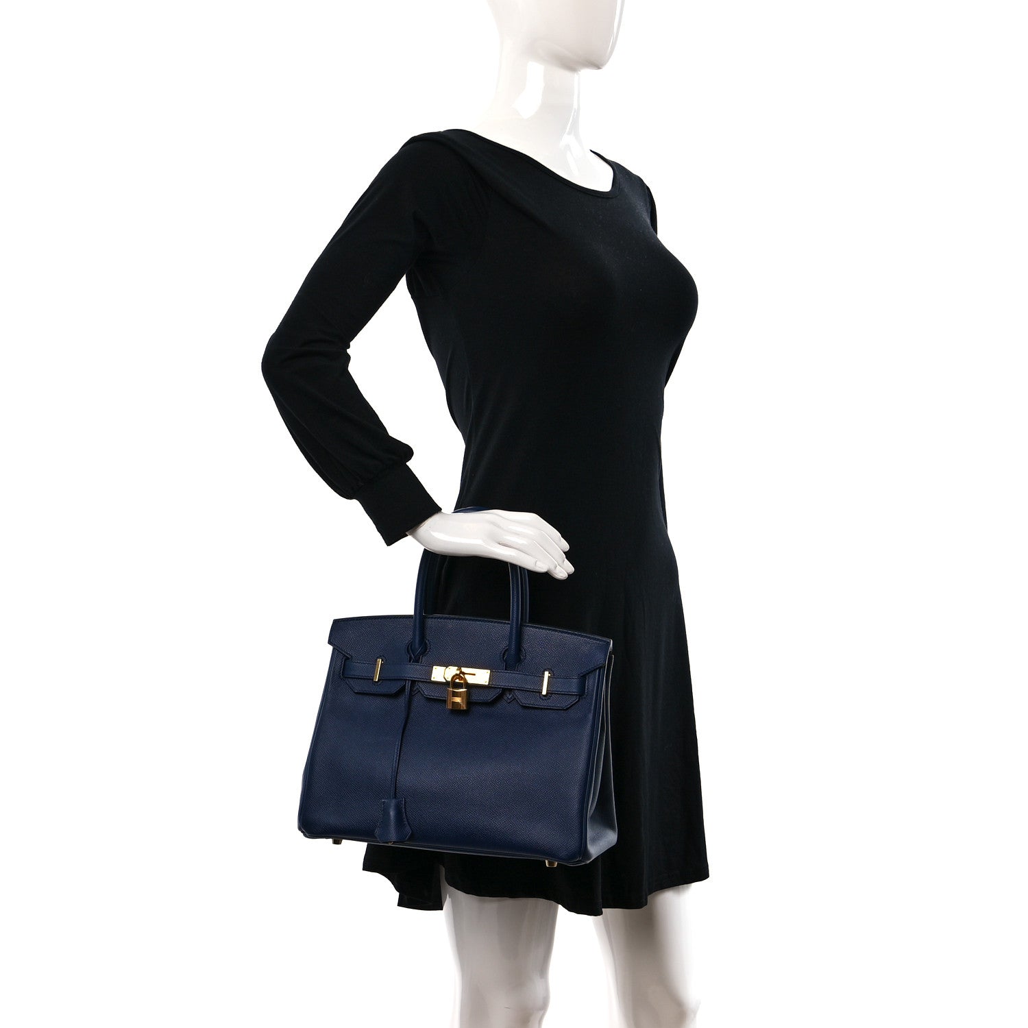 Hermes Epsom Birkin 30 Bleu Saphir 2 of 8