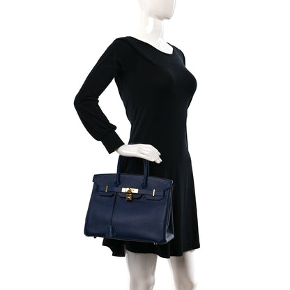 Hermes Epsom Birkin 30 Bleu Saphir 2 of 8