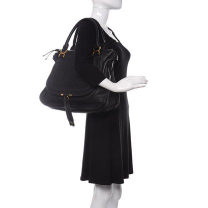 Chloe Calfskin Large Marcie Satchel Black 2 of 10