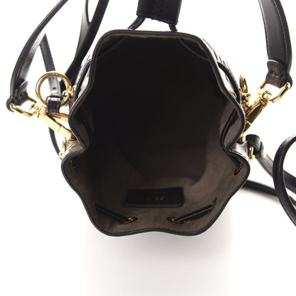 Fendi Vitello Liberty F is Fendi Bi-Color FF 1974 Embossed Mini Mon Tresor Bucket Bag Maya Black 8 of 16