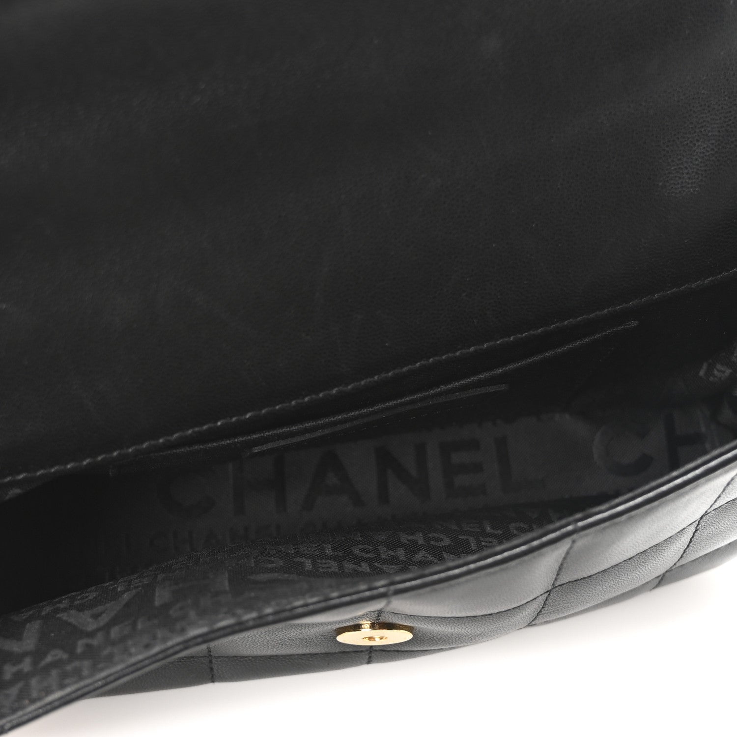 Chanel Lambskin Quilted Mini Chocolate Bar Camellia Flap Black 8 of 19