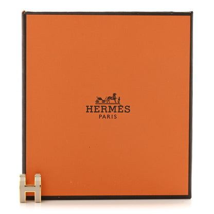 Hermes Lacquered Gold Pop H Pendant Marron Glace 4 of 4