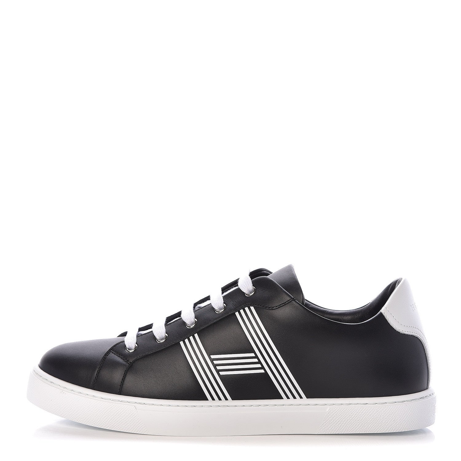 Hermes Calfskin Mens Avantage Sneakers 43 Black White 1 of 8