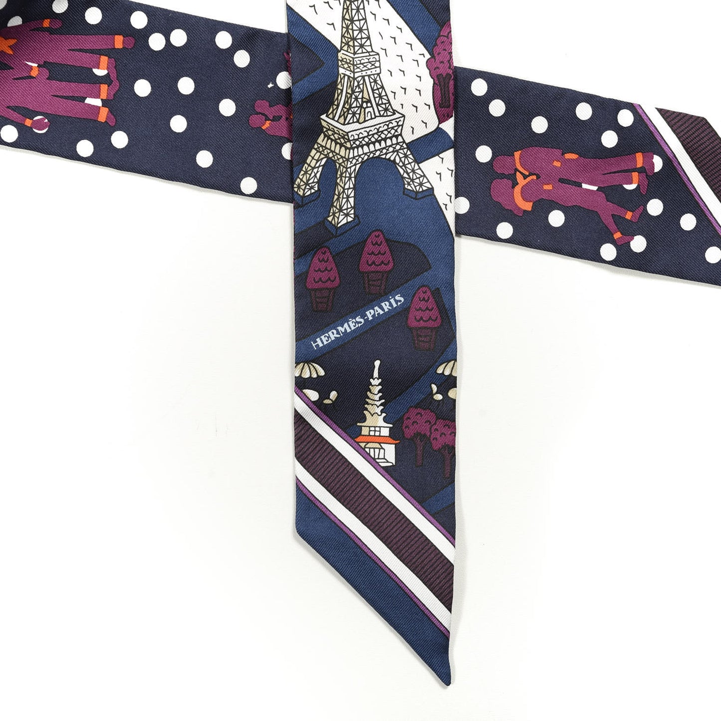 Silk Les Nouveaux Amoureux de Paris Twilly Marine Violet White