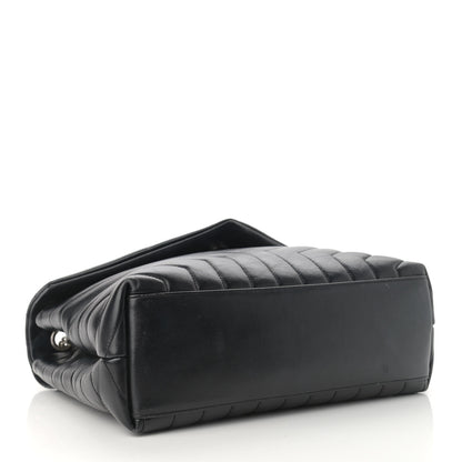 Saint Laurent Calfskin Y Quilted Monogram Medium Loulou Chain Satchel Black 3 of 14