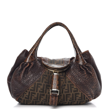 Fendi Zucca Nappa Nuvolata Vitello Tortuga Spy Tobacco Moro 1 of 17