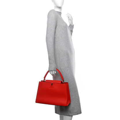 Louis Vuitton Taurillon Capucines MM Coquelicot 2 of 10