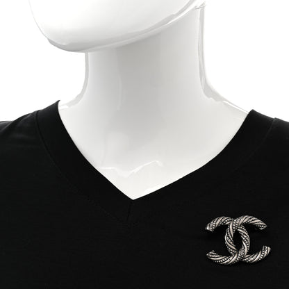 Chanel Metal CC Brooch Silver 2 of 5