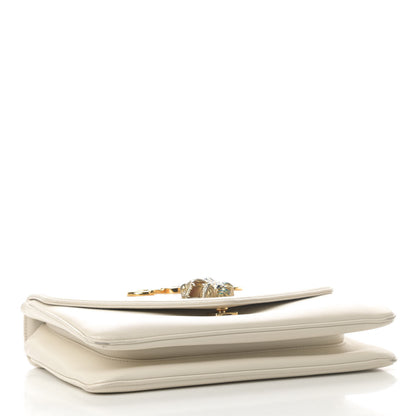 Gucci Vitello Palmellato Lux Crystal Medium Rajah Shoulder Bag Mystic White Multicolor 4 of 16