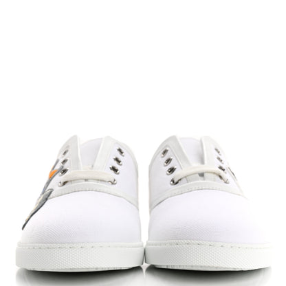 Hermes Canvas Embroidered Innocent Sneakers 36.5 White 3 of 11