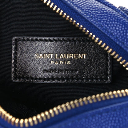 Saint Laurent Grain De Poudre Matelasse Monogram Baby Lou Camera Bag Sapphire Blue 6 of 10