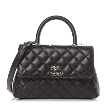 Chanel Caviar Quilted Mini Coco Handle Flap Dark Brown 1 of 11