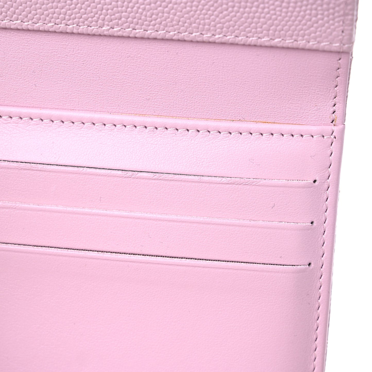 Caviar Quilted Compact Flap Wallet Light Pink