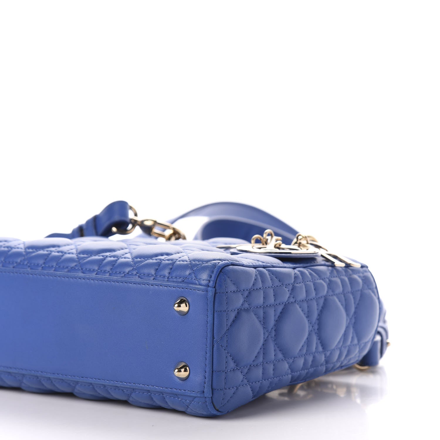 Christian Dior Lambskin Cannage Small My ABCDior Lady Dior Blue 6 of 10