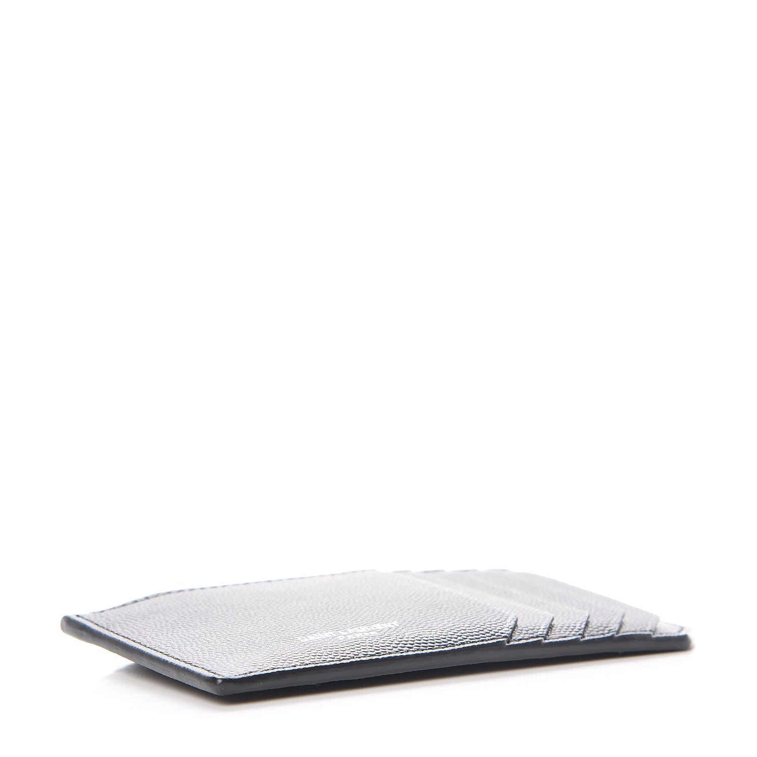 Saint Laurent Grained Calfskin 5 Fragments Zip Pouch Card Holder Black 4 of 8