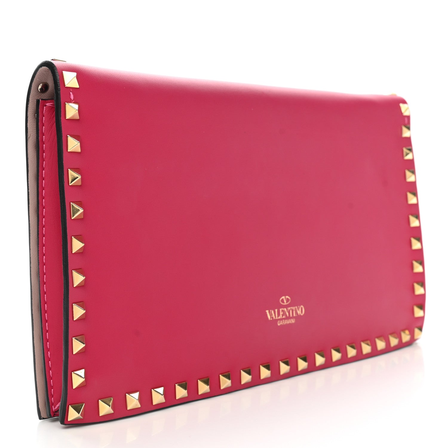 Valentino Garavani Nappa Rockstud Wristlet Clutch Cyclamin 3 of 14