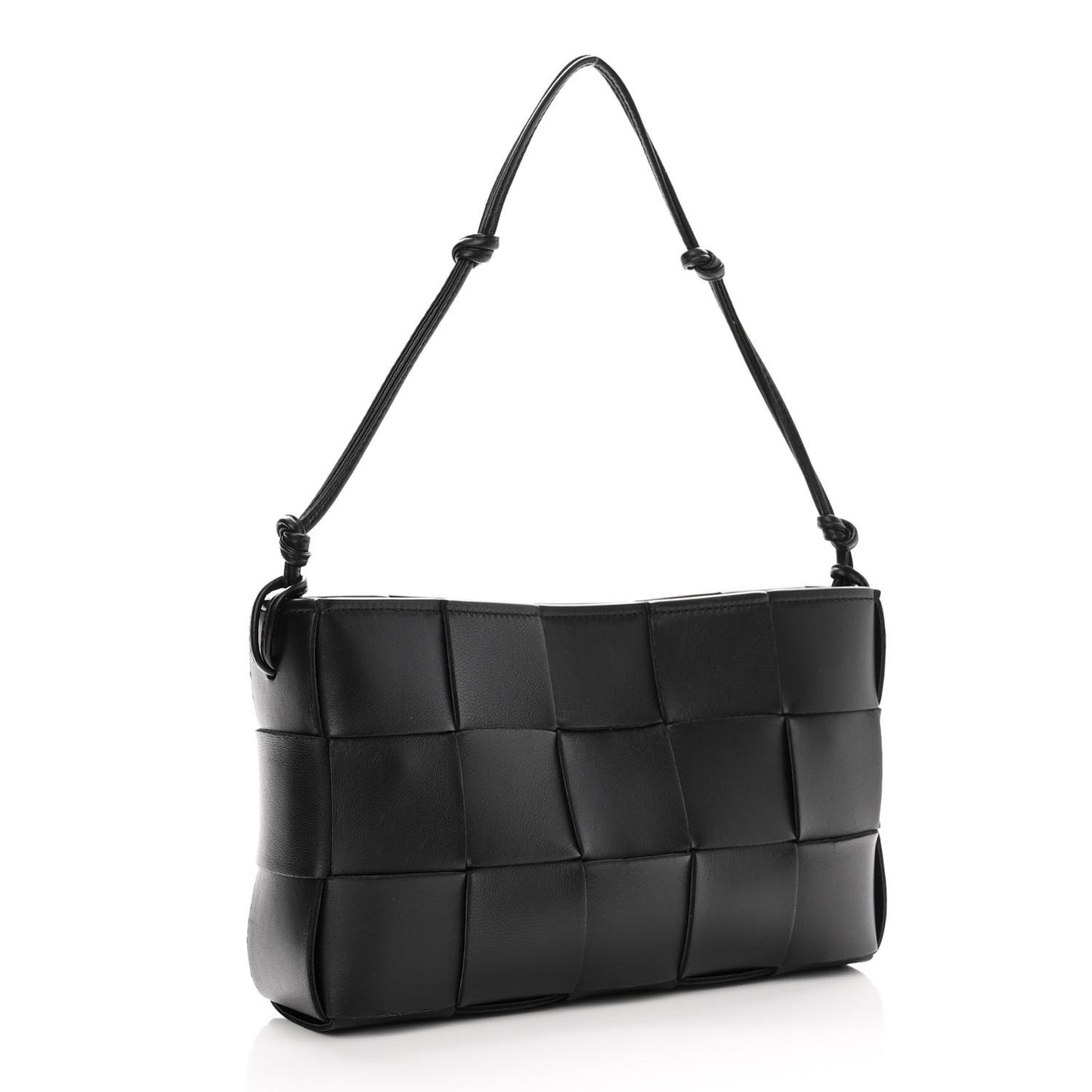 Calfskin Maxi Intrecciato Cassette Pouch On Strap Black