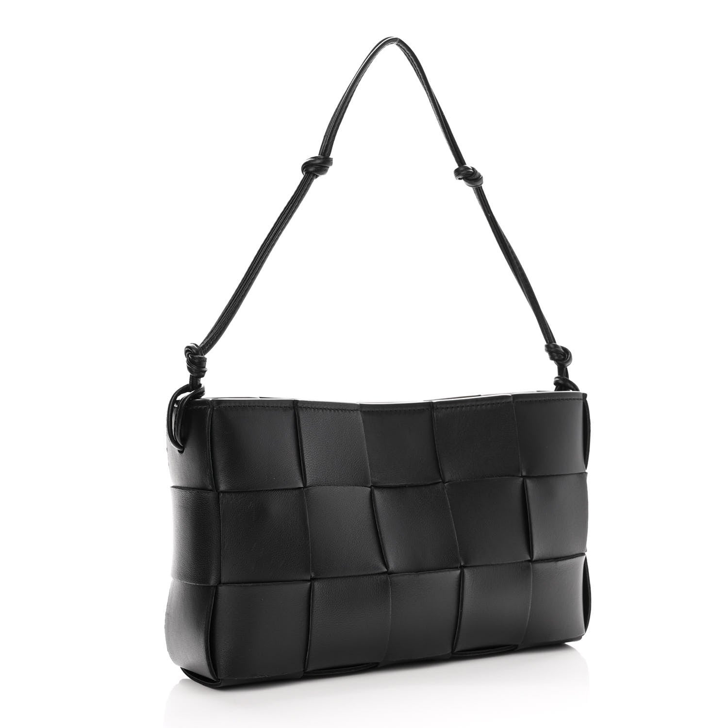 Bottega Veneta Calfskin Maxi Intrecciato Cassette Pouch On Strap Black 3 of 9