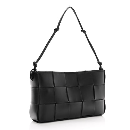Bottega Veneta Calfskin Maxi Intrecciato Cassette Pouch On Strap Black 3 of 9