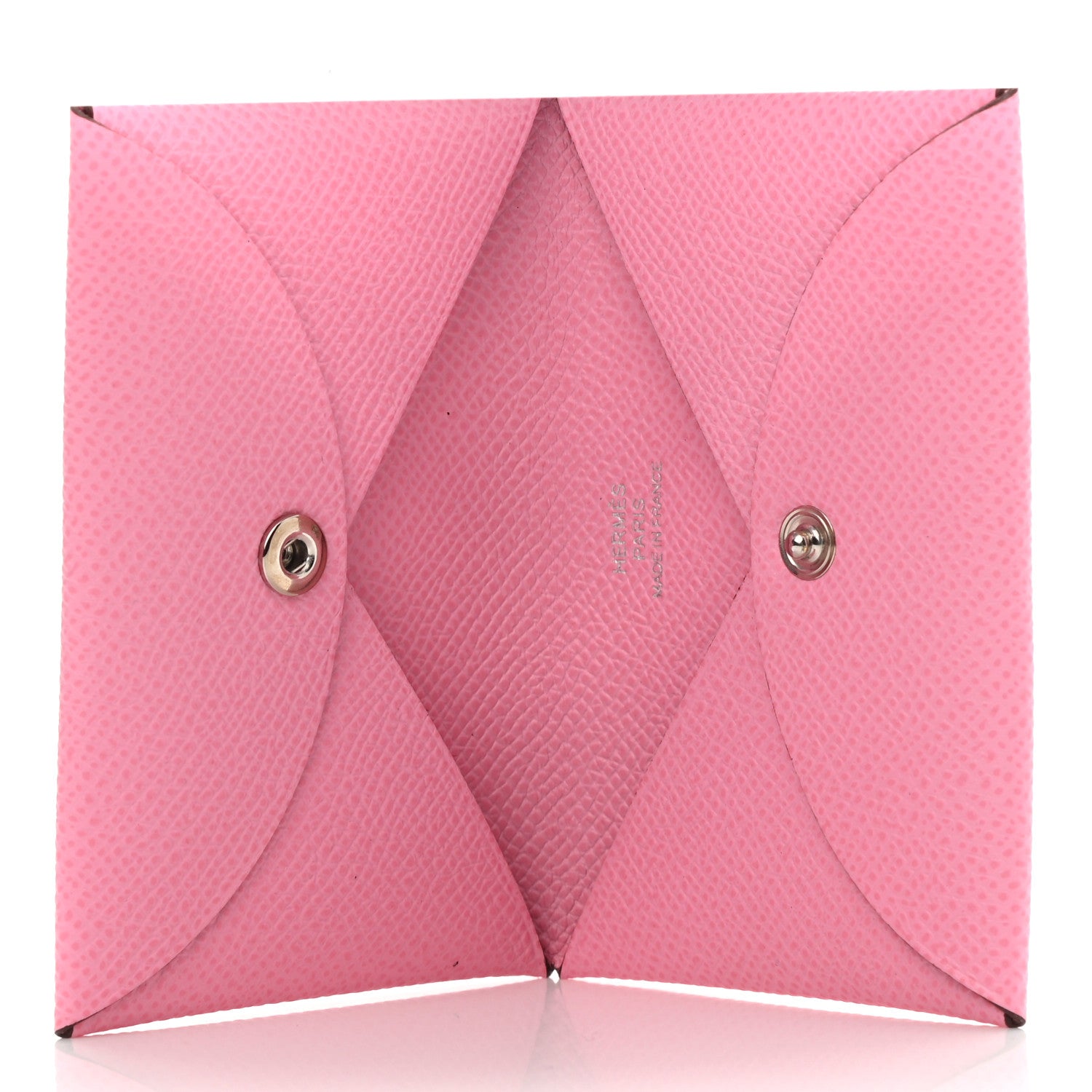 Hermes Epsom Calvi Card Case Rose Azalee 5 of 8