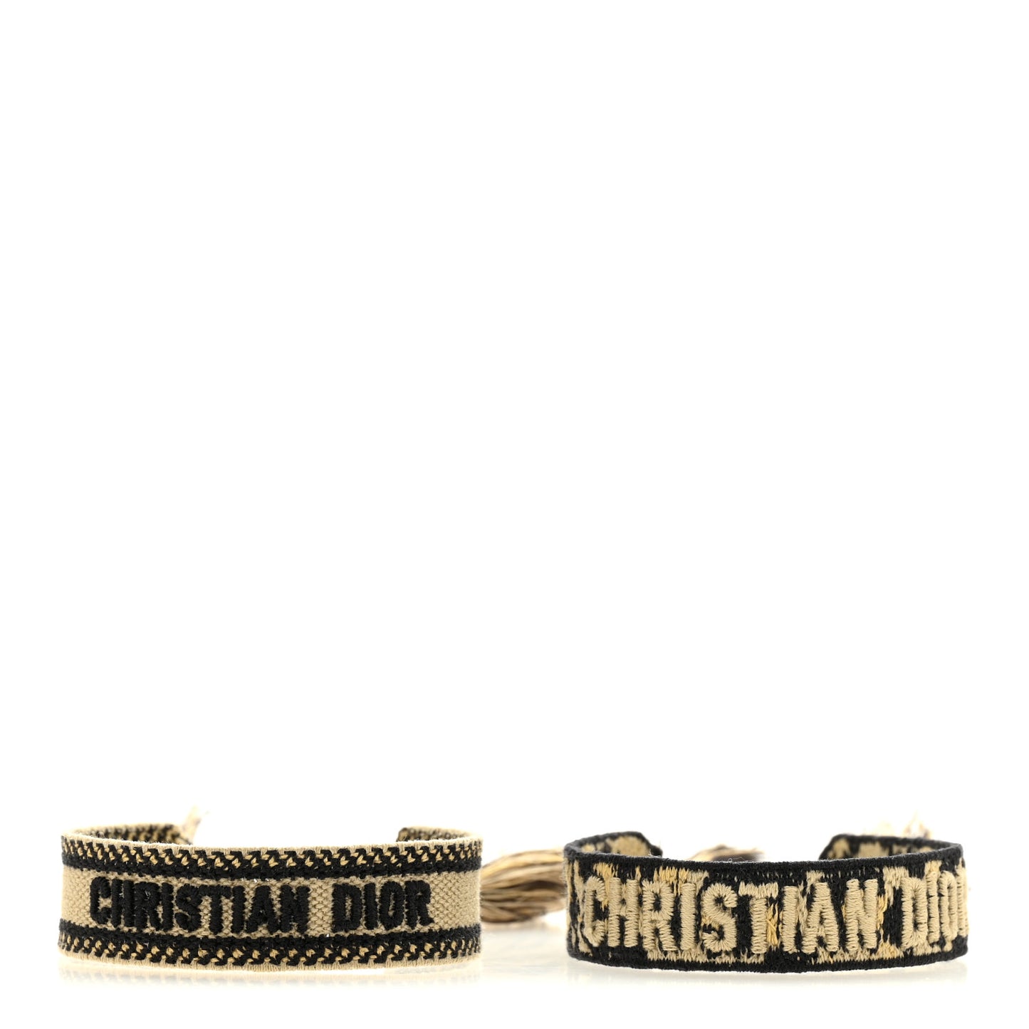 Woven Cotton Mizza Friendship Bracelet Set Beige