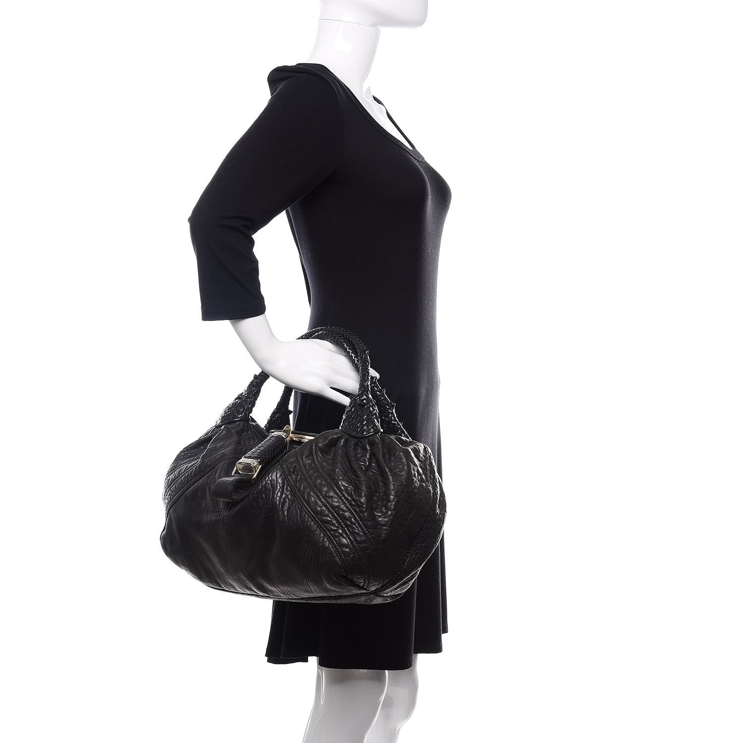 Fendi Nappa Nuvolata Spy Black 2 of 10