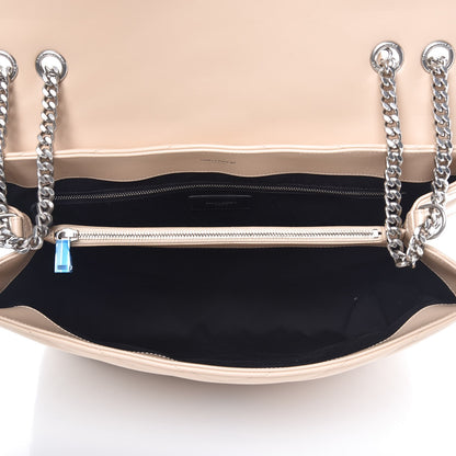 Saint Laurent Calfskin Y Quilted Monogram Large Loulou Chain Satchel Nude Powder 5 of 7